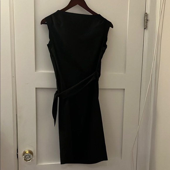 Diane Von Furstenberg Black Ruched Sleeveless Midi Dress - Picture 3 of 4